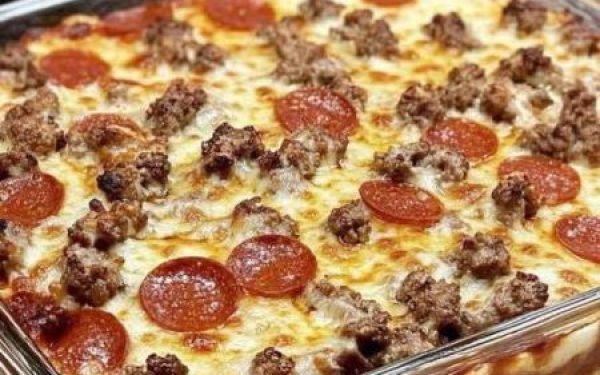 Meat Lovers Pizza Casserole