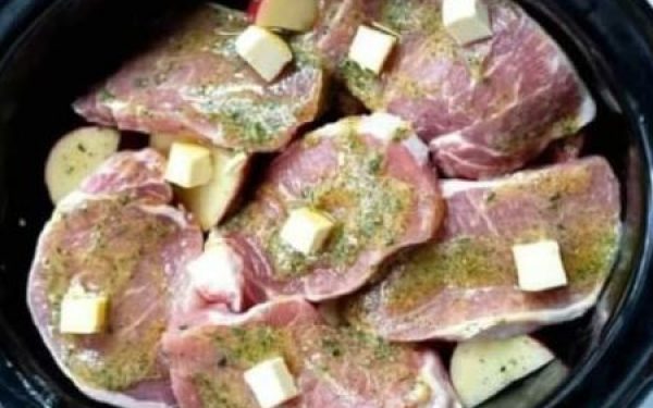 Crockpot Ranch Pork Chops and Potatoes