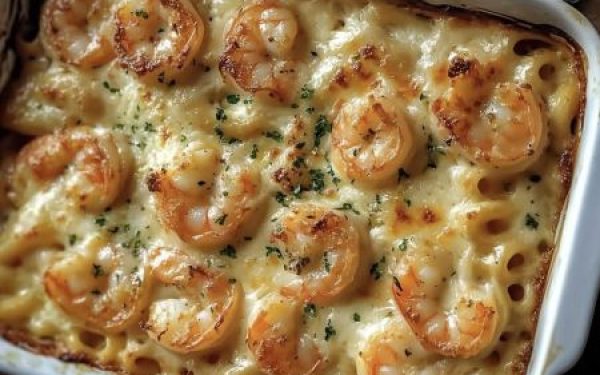 Shrimp Scampi Pasta Bake