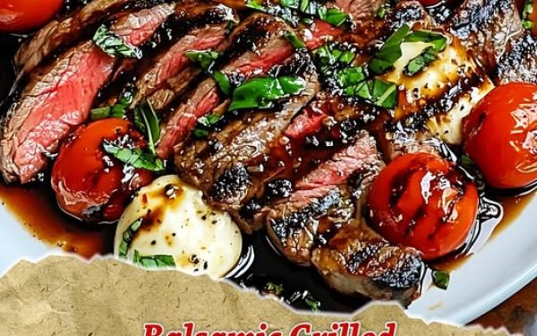 Balsamic Grilled Flank Steak Caprese