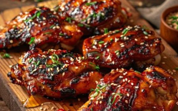 Honey Ember Chicken– Golden Char, Sticky Sweetness