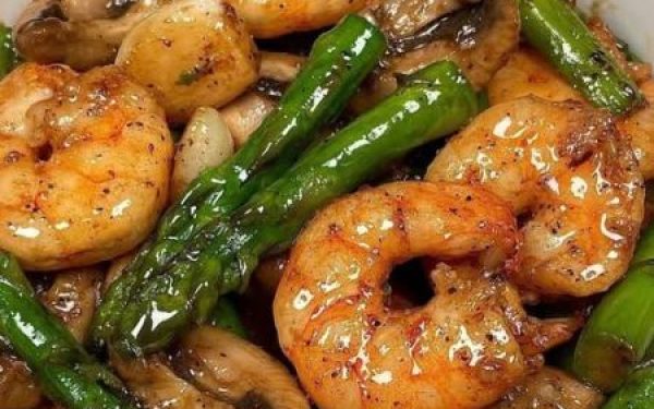 Stir-Fried Asparagus with Shrimp Recipe