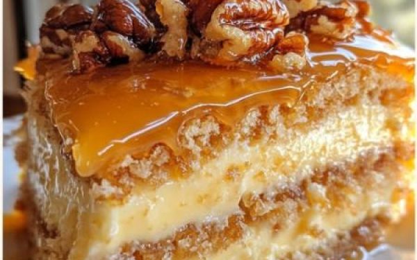Crème Brûlée Caramel Pecan Cake