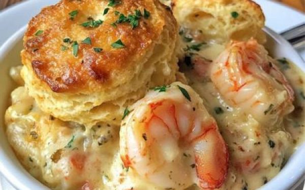 Cheddar Bay Biscuit Seafood Pie 