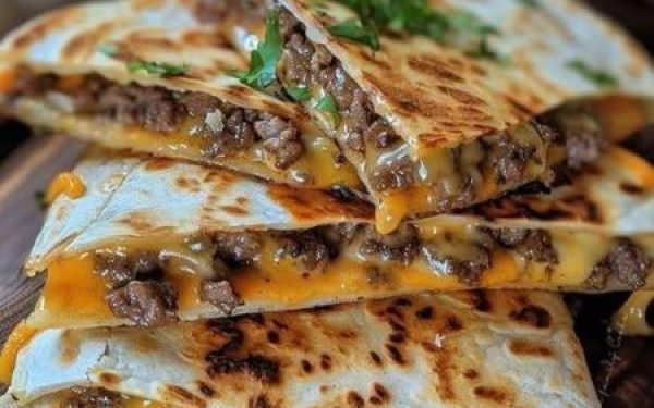Blackstone Cheeseburger Quesadilla 